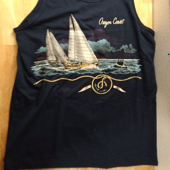 NWT DS Vintage Oregon Coast Sailing Yacht Tank Top - Picture 2 of 8